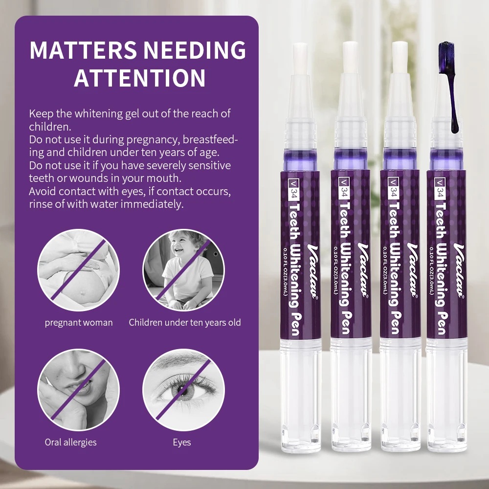 Vaclav V34 Fioletowy żelowy dł – Teeth Whitening Pens recenzja i cena