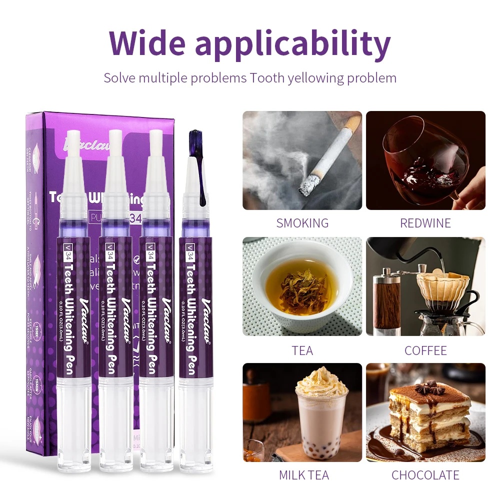 Vaclav V34 Fioletowy żelowy dł – Teeth Whitening Pens recenzja i cena